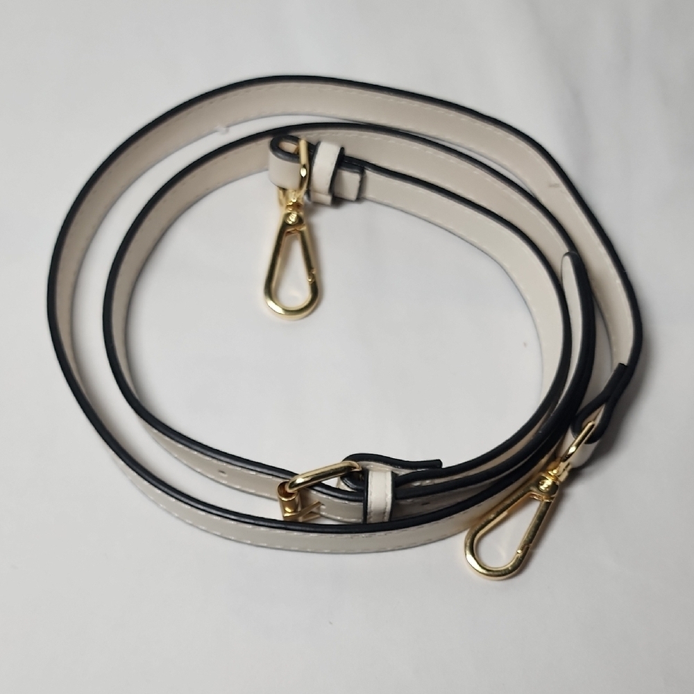 Steve Madden Black and White Belt with Gold Clasps